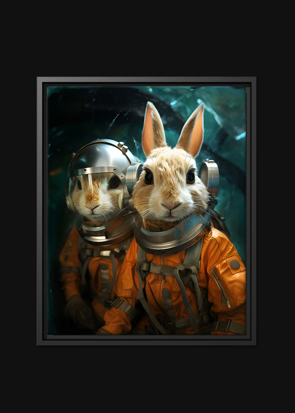Astro Bunnys - Framed Canvas