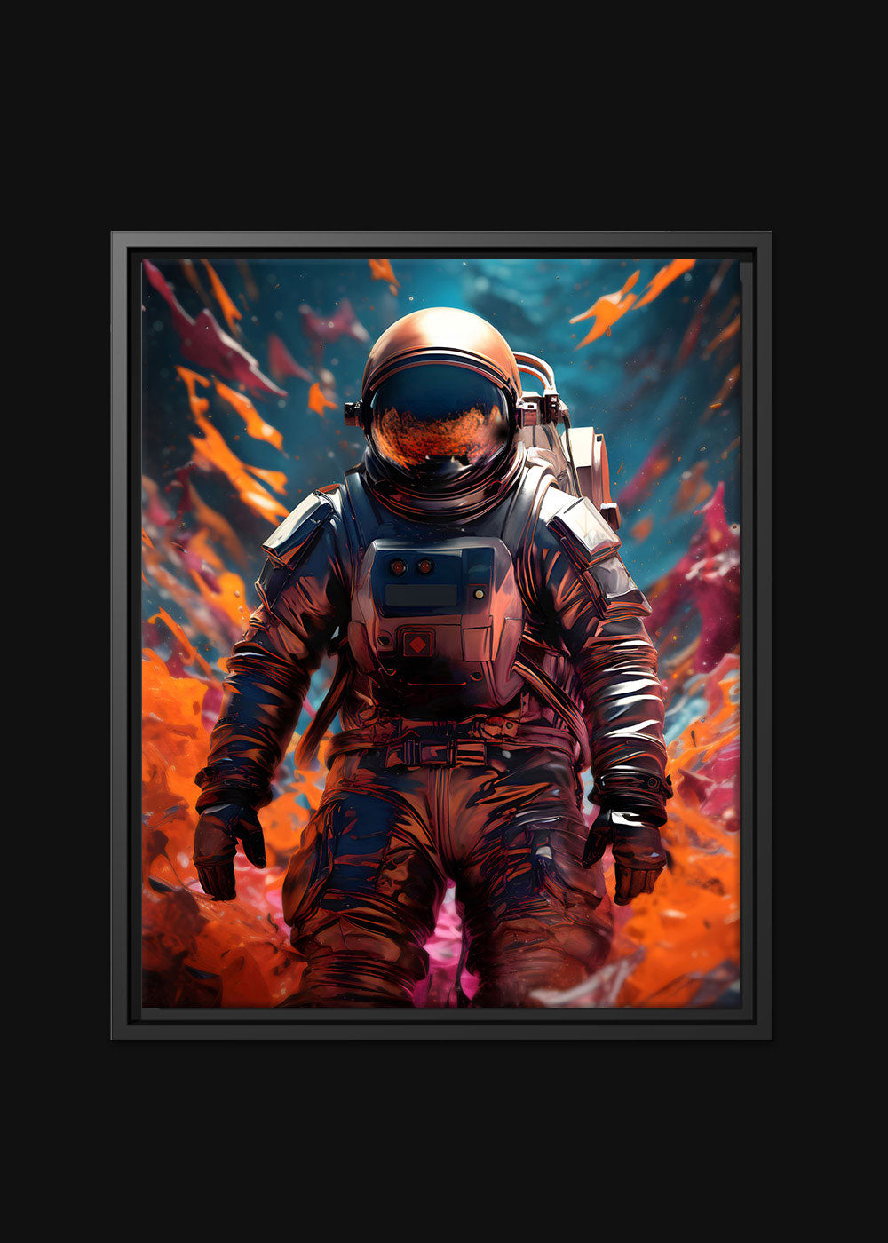 Astronaut - Space - Framed Canvas